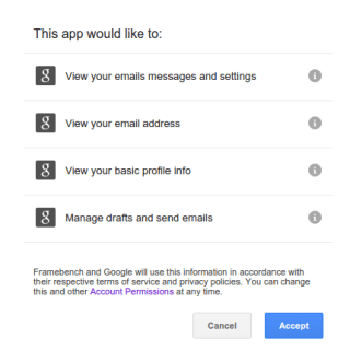 google account permissions