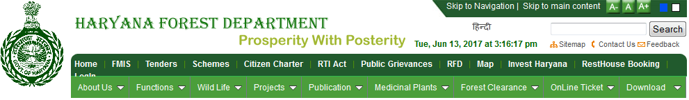 haryana govt forestry dept website