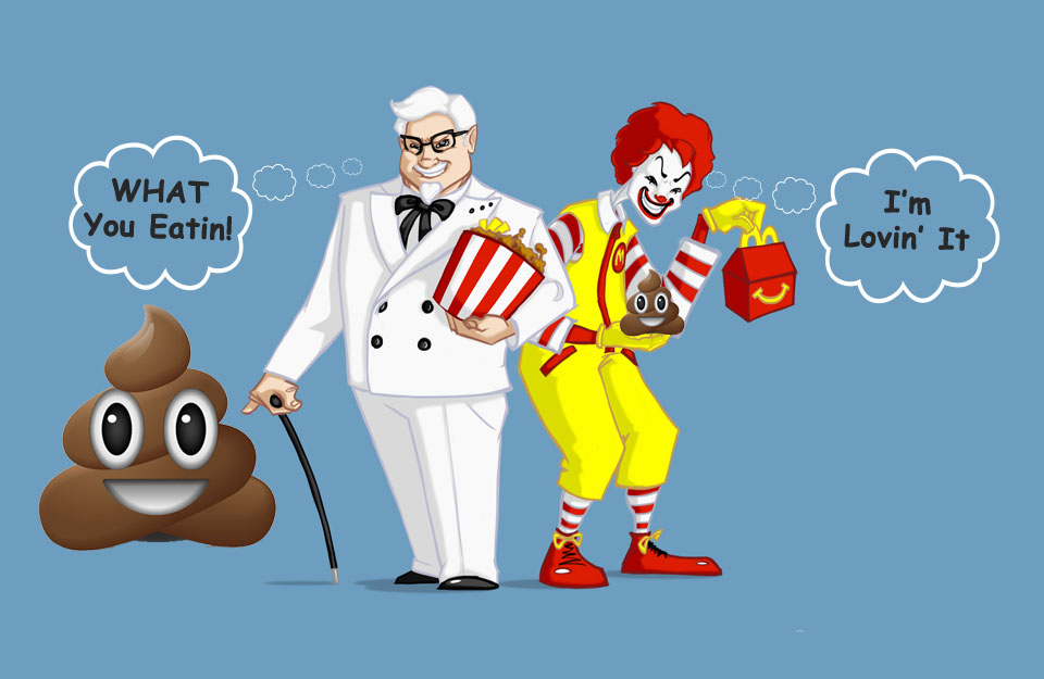 McDonalds vs KFC vs burger king, fecal matter in drinks, kfc unhygienic macdonalds